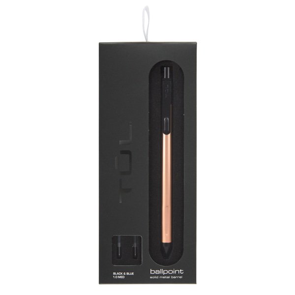 TUL® Fine Writing Solid Metal Barrel Ballpoint Pen With 2 Refills