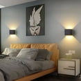 thumbnail image 5 of Aplique de Pared Montable en Negro Mate de Estilo Moderno Diseño Cuadrado con Luces Integradas ideal para Interiores y Exteriores con tecnología IP65 resistente al Agua y al Polvo (Negro), 5 of 5