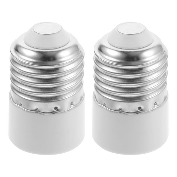 SILENRADAWN Light Socket Converter Lamp Bulbs Holder Adapters Flame-Retardant Plastic 2Pcs