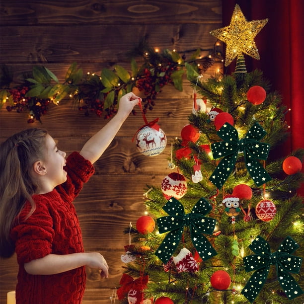 Cinta navideña Cinta decorativa navideña Lazo de cinta roja navideña Suministros de ambiente Cinta de regalos Cinta para árbol de Navidad