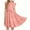 Pink, variant on Juslio Girls Dresses A-line Ruffle Sleeve Round Neck Knee Length Casual Summer Beach Black Sundress