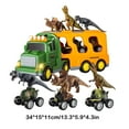 thumbnail image 3 of Outlet!4-in-1 Dinosaur Toys for Kids 3-5, Dinosaur Truck with 3 Pack Small Pull Back Dino Car, Dinosaur Cars Set, Birthday, Big Trucks Toys for 3 + Year Old Boy and Girl -Green, 3 of 6