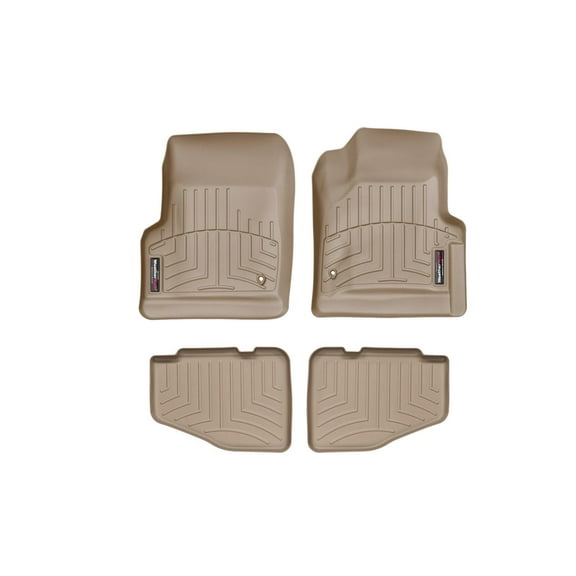 WeatherTech Custom Fit FloorLiners compatible with Jeep Wrangler 2-Door, Wrangler Unlimited 2-Door - 1st & 2nd Row (2-pc. Rear Liner), Tan