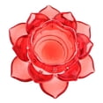 thumbnail image 4 of Candelabros de Cristal BLESIY Forma Flor Loto Adornos de Budismo Religioso rojo, 4 of 8