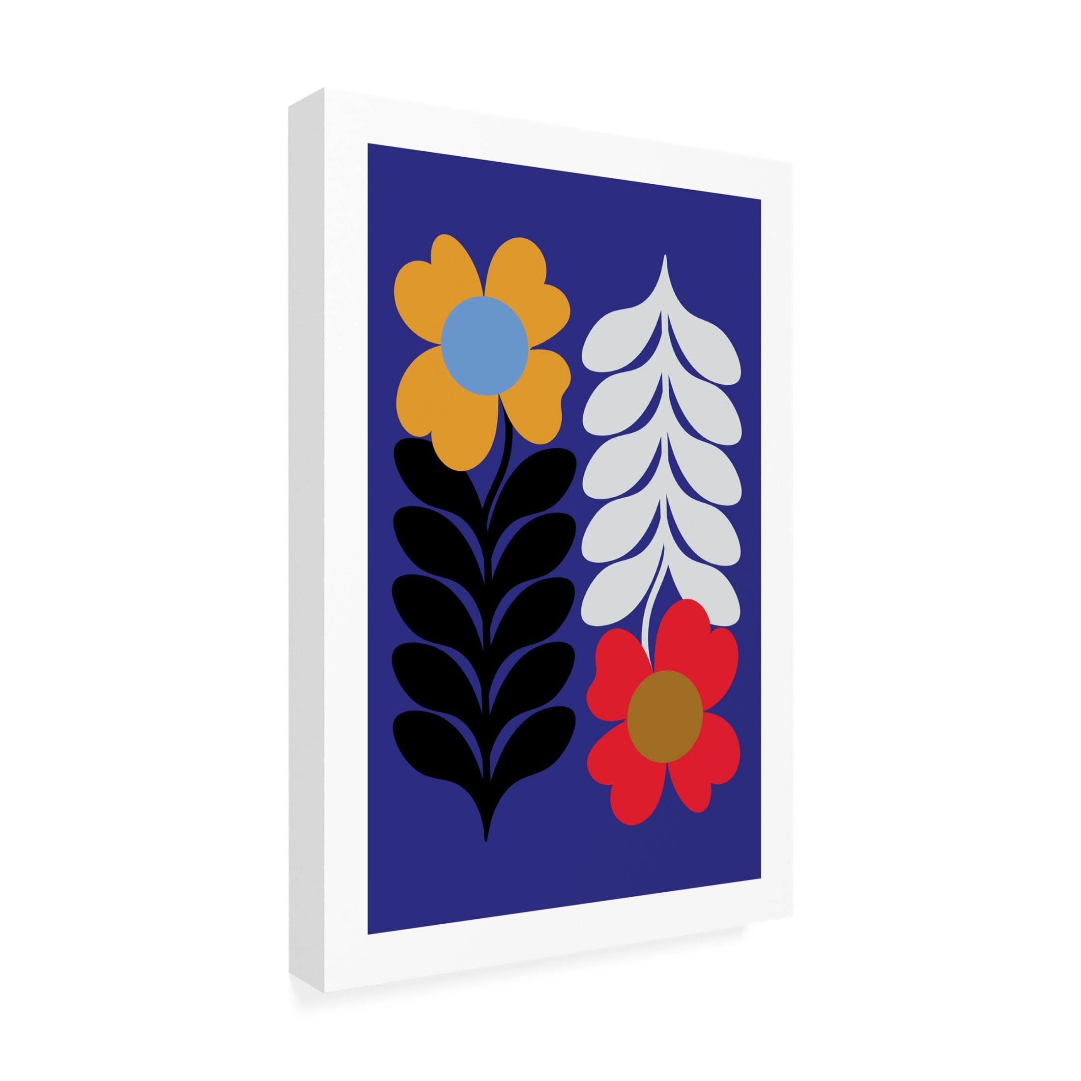 Trademark Fine Art Frances Collett Flowers Blue Canvas Wall Art