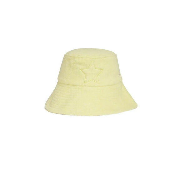 Jocelyn French Terry Bucket Hat Yellow Retail $65