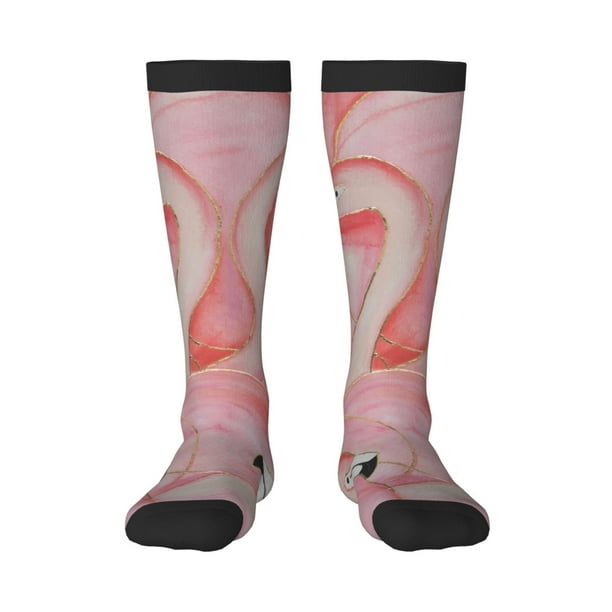 Balery Flamingos Calcetines novedosos Calcetines deportivos Calcetines hasta la rodilla Calcetines de algodón Calcetines originales y geniales