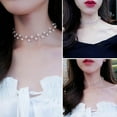 thumbnail image 6 of Ruanlalo Women Faux Pearl Choker Collar Necklace Clavicle Chain Pendant Jewelry Gift for Wedding Party Club Silver, 6 of 6