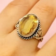 thumbnail image 6 of SATYAVIE JEWELLERY Solid Sterling Silver Ring, Handmade Silver Ring, Sterling Silver Statement Rings, Oval Cut Honey Quartz Ring for Women Gemstone Ring Size US 11, 6 of 6