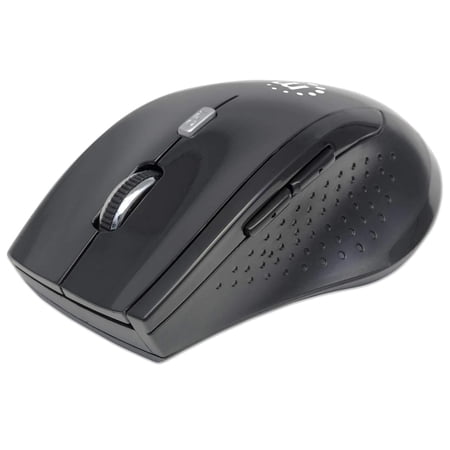 UPC: 0766623179386 | Manhattan Curve Wireless Optical Mouse – Five Button with Scroll Wheel  1600 dpi  Black