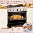 thumbnail image 3 of Walchoice 13.4 Inch Pizza Pan Set of 2, Stainless Steel Pizza Pan Tray, Reusable Metal Round Pizza Plate for Baking Serving Roasting, Healthy & Heavy-duty, Easy to Clean & Release, 3 of 7