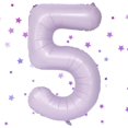 thumbnail image 1 of Fiesta de cumpleaños número 5 con globos numéricos de Yeodong, 40 cm, color morado, 1 of 6