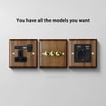 thumbnail image 4 of High Quality Retro Europe Type Vintage Wall Light Switch Socket, Solid Wood Brass Toggle Switch Plate, Antique Home Stay Switch, 4 of 5