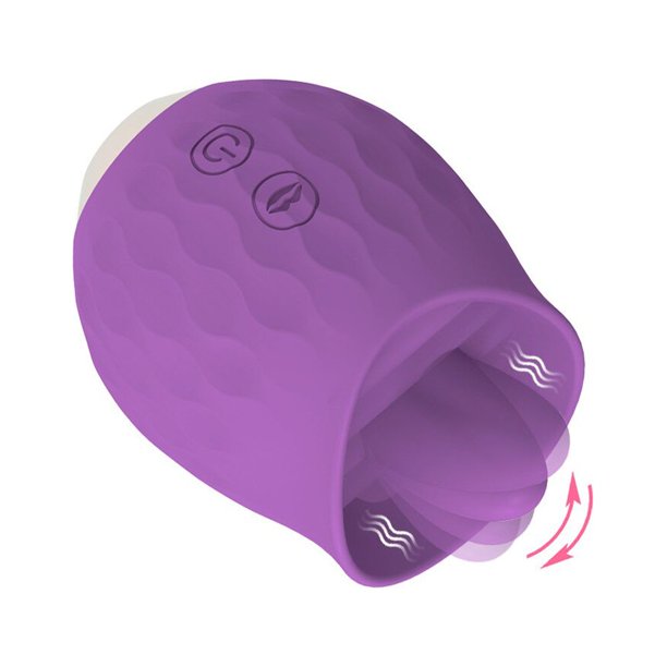 Rose Vibrator Toy with Tongue Licking Oral Nipple Clit Clitoris Sucker Stimulator Female Adults Goods G Spot Sex Toys for Women