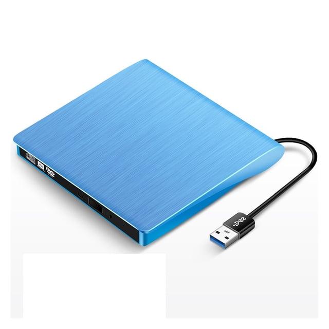 USB 3.0 External Drive DVD-ROM DVD RW CD Color Burner Player Portable Reader Slim Laptop PC Computer ,Easy to Install