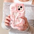 thumbnail image 1 of Suitable For Iphone16Promax Plush Mobile Phone Case With Bow Apple 15 Cartoon,iPhone 16 Pro Max, 1 of 3