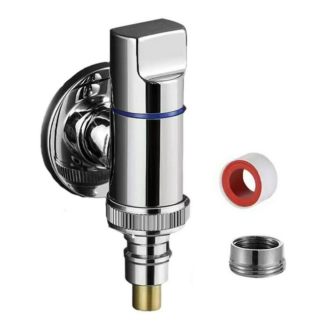 Multifunctional Washing Machine Faucet Water Stop Quick Opening Angle Valve G1/2 Silver G1/2 And G3/4