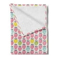 thumbnail image 2 of Fruits Soft Flannel Fleece Throw Blanket, Fruit Pattern in Pastel Tones Ornamental Vegetarian Food Farmland Harvest Cartoon, Cozy Plush for Indoor and Outdoor Use, 50" x 60", Multicolor, by Ambesonne, 2 of 5