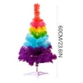 thumbnail image 3 of HCTSHG Rainbow Color Mini Christmas Tree, PVC Material Artificial Desktop Tree, Colorful Creative Holiday Decoration and Gift for Kids Room Decor, 3 of 9