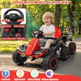 thumbnail image 4 of Farmdex 24 Volt Ride on Cars with Detachable Trailer, Battery Powered Ride on Toys with Remote Control, Ride on ATV Quad w/ BLuetooth, Music, Battery Display, Light Control, 5 MPH, Red, 4 of 8