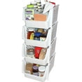Skywin Plastic Stackable Storage Bins for Pantry Stackable Bins For