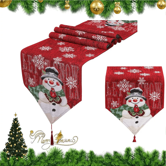 Camino De Mesa Decoración De Mesa Navideña Manteles 33x180cm Xtellar rojo