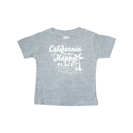 

Inktastic California is My Happy Place with Palm Trees Gift Baby Boy or Baby Girl T-Shirt