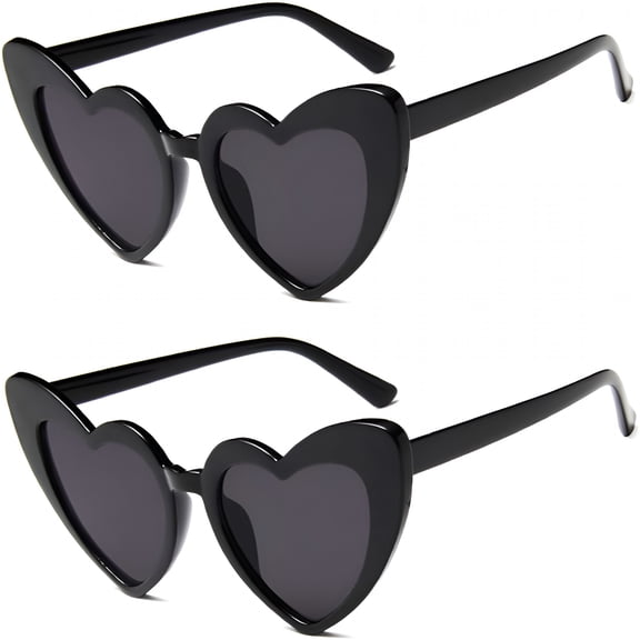 GJX Heart Shaped Sunglasses for Women Cat Eye Mod Style Retro Glasses