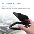 thumbnail image 3 of 2X Tapa de bolsillo lateral de ABS para motocicleta, tapa impermeable para cargador, lado de batería para Nmax V2 2020-2021, negro, 3 of 5