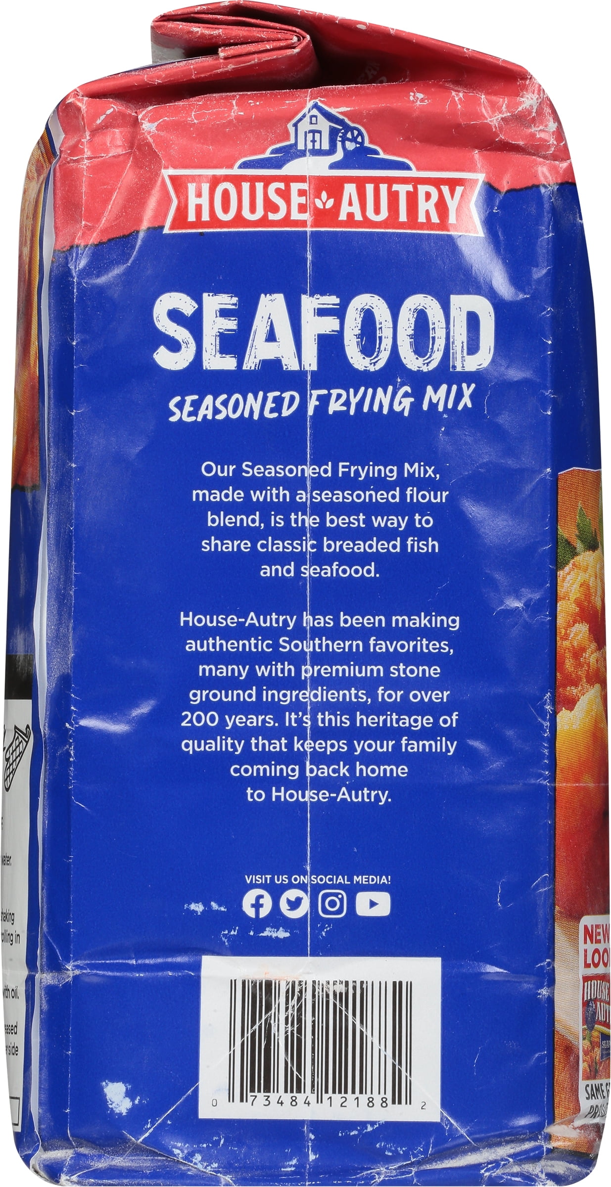 (2 pack) House Autry Seafood Breader 5lb Bag Crispy Seasoned Coatings & Batters Frying Mix