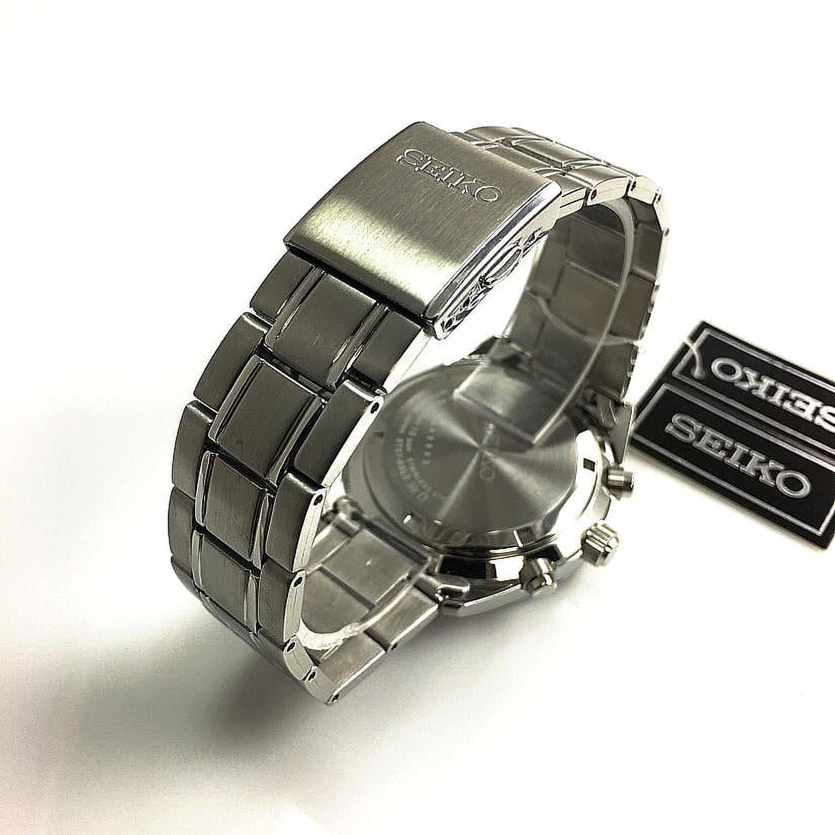 Seiko Chronograph Quartz Silver Dial Men s Watch SSB375 Walmart