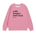 thumbnail image 2 of piuwrlz Sweatshirt for Girls Long Tops Sleeve Printed Hoodie Long Sleeves Without a Hat Sweater Pink Size 5-6 Years, 2 of 6