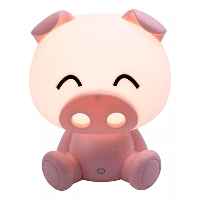 Lámpara LED ALFELEC Touch Luz Cálida Milo El Cerdito modelo XLA-603M