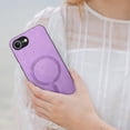 thumbnail image 2 of for iPhone 16e Magnetic Case, Luxury PU Leather Skin-Feel Back Protective Phone Cover Compatible with Mag-Safe Support Car Mount Holder for iPhone 16e, Purple, 2 of 9