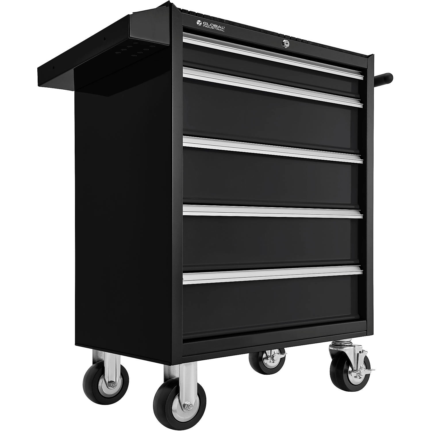 5 Drawer Roller Tool Cabinet 26-3/8" x 18-1/8" x 37-13/16", Black