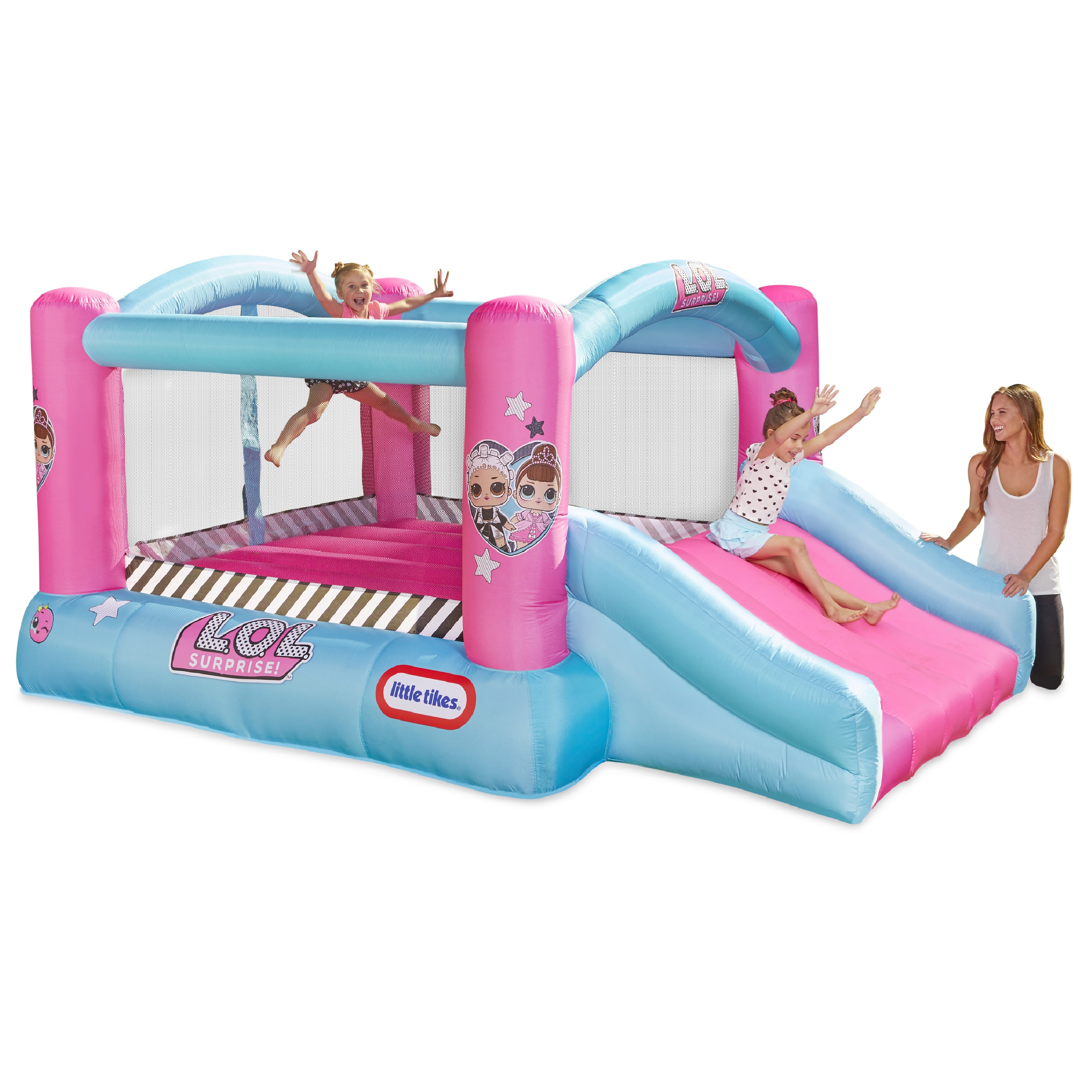 L.O.L. Surprise! Jump ‘n Slide Inflatable Bounce House with Blower