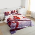 thumbnail image 3 of Homewish Cartoon Red Bird Full Size Comforter Sets for Kids, Christmas Robin Animal Bedding Comforter Set, Winter Western Festival Reversible Bedding Sets, Luxury Bedroom Decor, 3pcs, 3 of 8