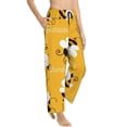 thumbnail image 3 of Kdxio Women's Comfy Stretch Cute Bee Butterfly YelllowPrint Drawstring Pajama Pants-X-Large, 3 of 9