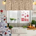 thumbnail image 5 of Brown Floral Curtain Valances for Windows, Kitchen Valance Window Treatments Panel 2 Pack, Vintage Rustic Flowers Botanical Spring Rod Pocket Short Curtains for Bathroom Bedroom 54 x 18 Inch, 5 of 8