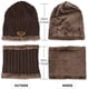 thumbnail image 2 of Conjuntos de gorro y bufanda de invierno para hombres y mujeres Deportes al aire libre Knit Skull Cap Hat Beanie Ormromra CJWUS-1328, 2 of 7