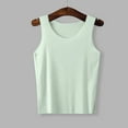 thumbnail image 5 of ZACPNCV Girls Tank Tops Kids Toddler Solid Sleeveless Undershirt Girls Dance Tops Cotton Basic Undershirts Athletic T-Shirts Green 2-3 Years, 5 of 6