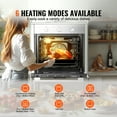 thumbnail image 6 of KFFKFF Solo Wall Oven, 24" Electrically Integrated Wall Oven with Half a Dozen Cooking Capabilities, 2.68 Cubic Ft Electric Wall Ovens with Timing Device, 2000W Electric Oven, 6 of 9