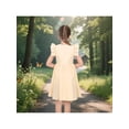 thumbnail image 4 of Sunny Fashion Girls Dress Lemon Button Front Swiss Dot Ruffle Cap Sleeve V Neck Party Classic Casual 12 Years, 4 of 6