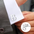 thumbnail image 4 of Gemelos del Alfabeto para Hombre, Gemelos, Gemelos para Hombre, Gemelos para Hombre para Negocios de Bodas, 4 of 5