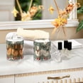 thumbnail image 4 of Yayeee 2 Pack Qtip Holder Bathroom Cotton Swab Canister with Lid Clear Dispenser Set, Winter Goose Scarves, 4 of 6
