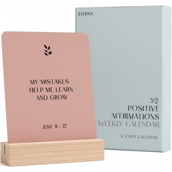 Tarjetas de Afirmaciones Calendario Semanal Eterna Goods 52 Tarjetas