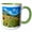 Green/White, variant on 3drose, Tuscan Landscape with Tuscano Text, 11oz Two-tone Green Mug