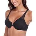 thumbnail image 4 of Exerin Women's Front Close Unlined Underwire V-Neck Racerback Bra(34C,Black), 4 of 8
