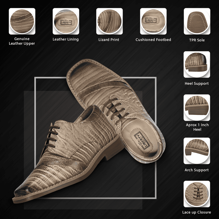 LIBERTYZENO Boy Kids Leather Dress Shoes Boys Wedding Shoes for Kids, Beige  - Walmart.com