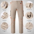 thumbnail image 5 of BASSDASH Men’s Quick Dry Convertible Water Resistant UPF 50+ Pants FP02M, 5 of 7